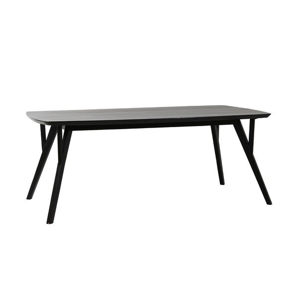 Tavolo da pranzo nero con piano in acacia 100x220 cm Quenza - Light & Living-image-2