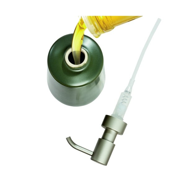 Distributore di sapone in ceramica verde Vanity Eco - iDesign-image-3