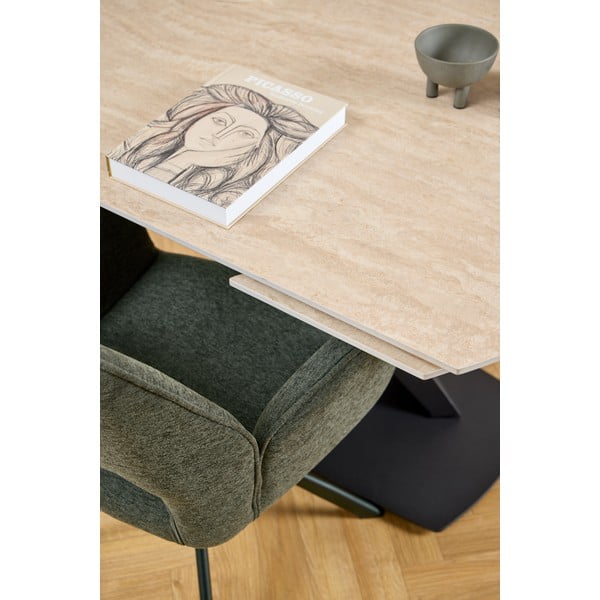 Sedia da pranzo verde scuro con braccioli Graham – Actona-image-3