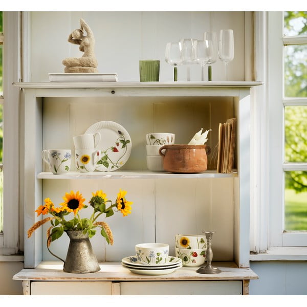 Tazza bianca in porcellana con motivo floreale 330 ml Hammershøi Summer - Kähler Design-image-4