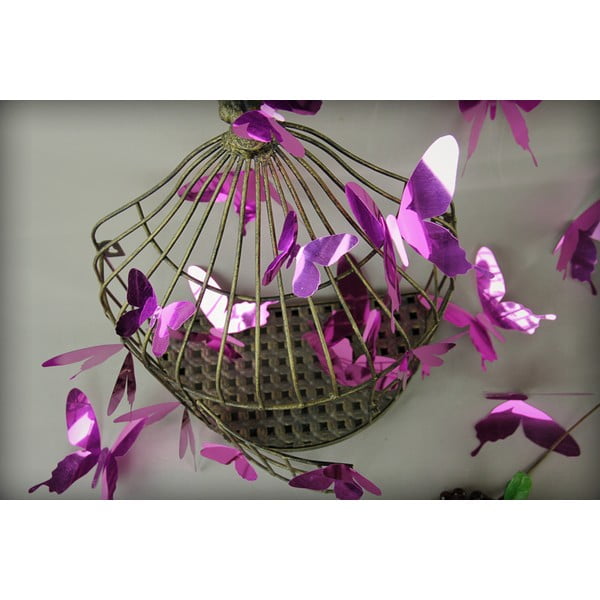 Set di 12 adesivi 3D viola Farfalle - Ambiance-image-2
