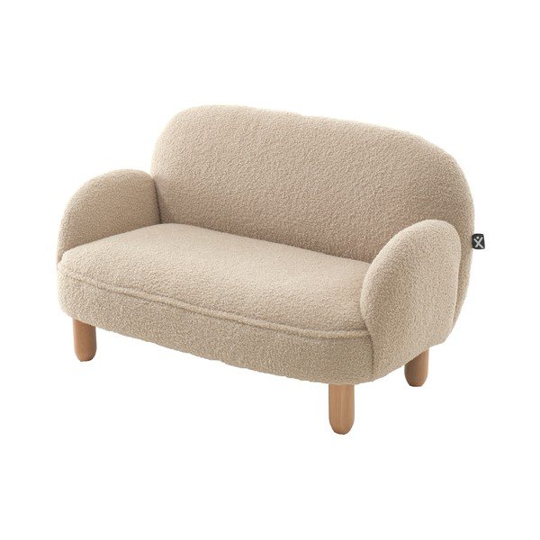 Divano per bambini beige con rivestimento in bouclé 89 cm Rocky – Vipack