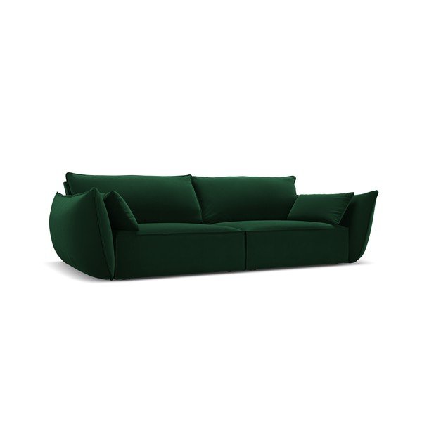 Divano verde scuro con rivestimento in velluto 208 cm Vanda – Mazzini Sofas-image-2