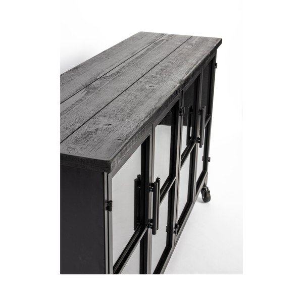 Vetrina in metallo nero 35x75 cm Ferre - White Label-image-4
