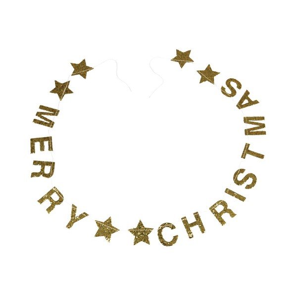 Vánoční girlanda s nápisem Rex London Gold Stars