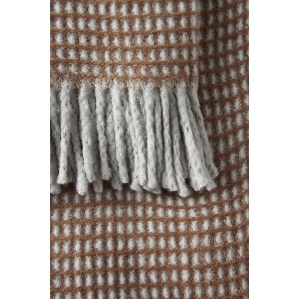 Coperta marrone in misto cotone 140x180 cm Uniwaffle – Euromant-image-1