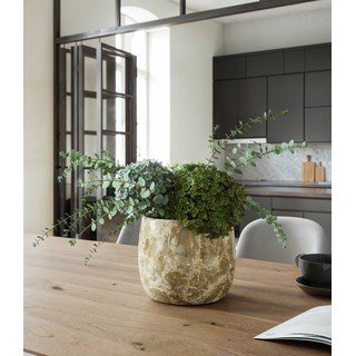 Grossista di alta qualità decorazione in metallo Casted vaso di fiori in allumin