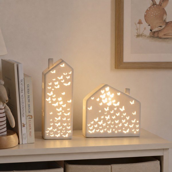 Decorazione luminosa bianca da tavolo Butterfly – Ego Dekor-image-1