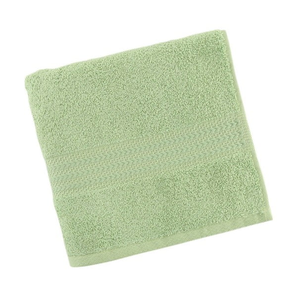 Asciugamano verde in puro cotone, 50 x 90 cm - Foutastic-image-1