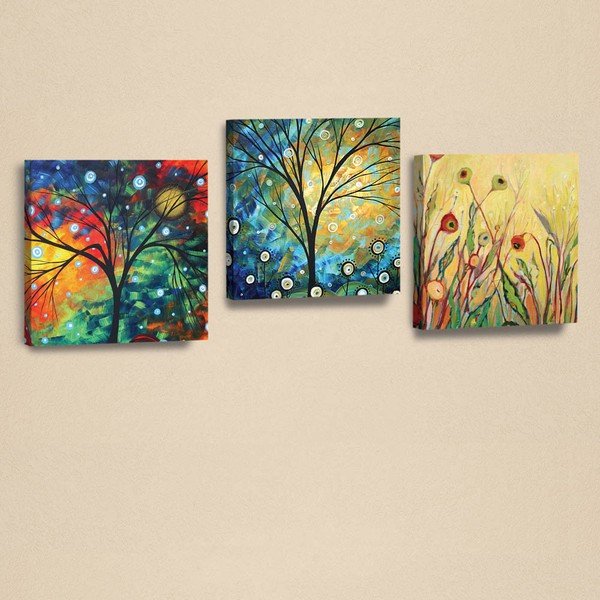 Pittura decorativa in più parti, 33 x 33 cm - Evila Originals-image-1