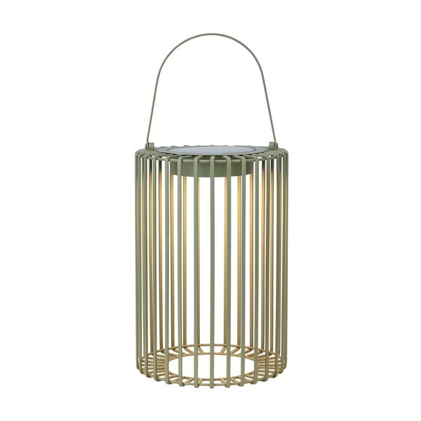 Lanterna a LED verde con alimentazione a pannelli solari e con ricarica USB da esterno (altezza totale 54 cm) Cavia – Markslöjd