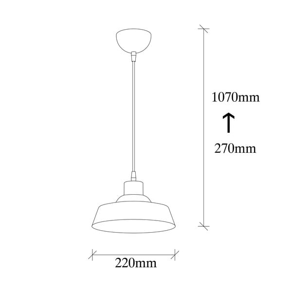 Lampadario dorato con paralume in metallo ø 22 cm Berceste – Opviq lights-image-4
