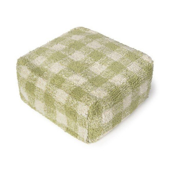 Pouf a sacco per bambini verde Vichy – Lorena Canals