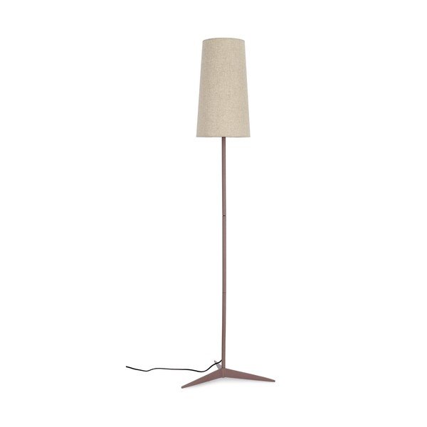 Lampada da terra beige con paralume in tessuto (altezza totale 166 cm) Assam – Bizzotto