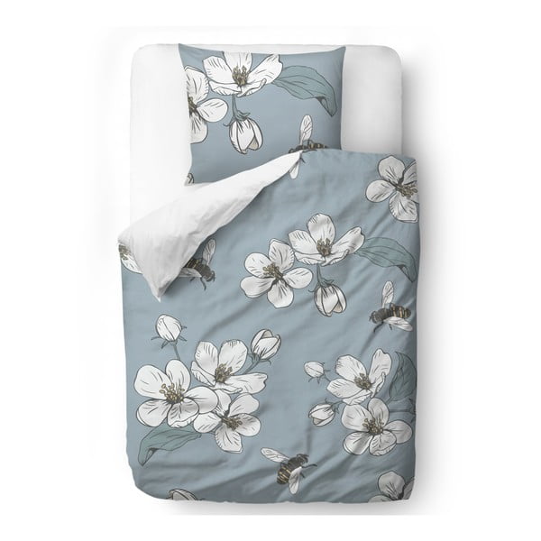 Biancheria da letto in cotone sateen , 200 x 200 cm Bees and Cherry Blossom - Butter Kings