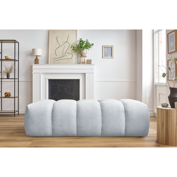 Pouf grigio chiaro Mont-Blanc - Bobochic Paris-image-1