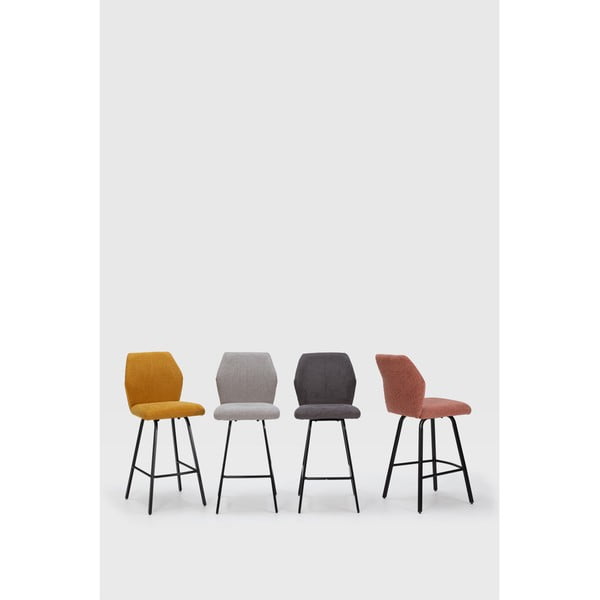 Sgabelli da bar grigio chiaro in set da 4 65 cm Bei - Marckeric-image-1