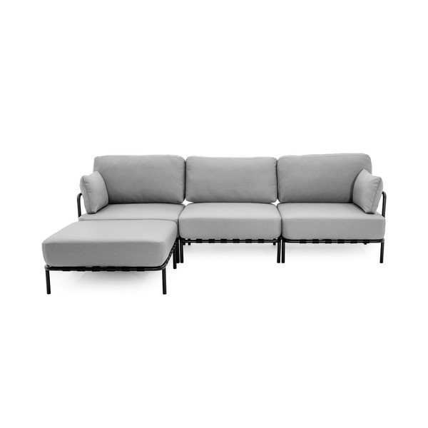 Divano da giardino modulare grigio chiaro 234 cm Salve - Sit Sit-image-2