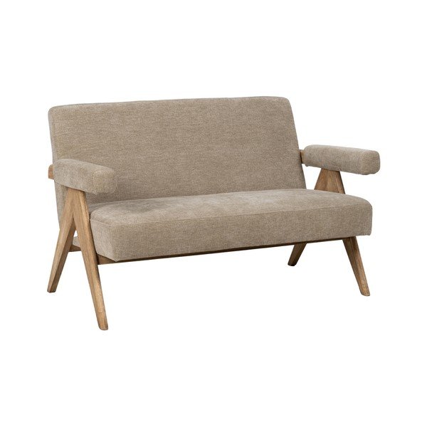 Divano beige con rivestimento in ciniglia 134 cm Rest – Ixia-image-2