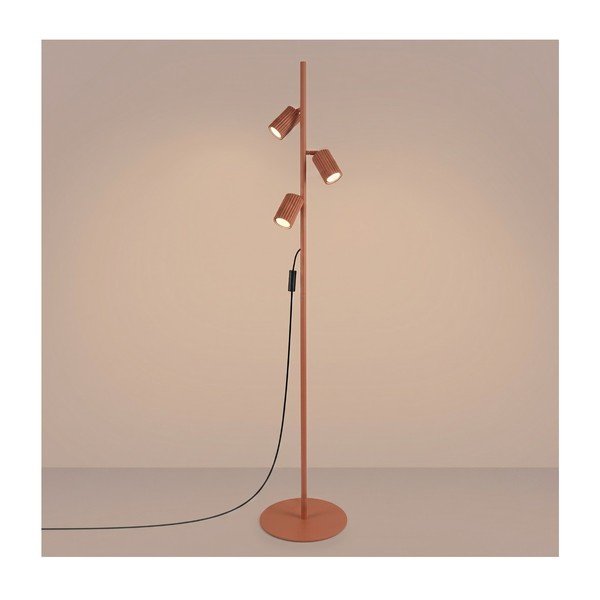 Lampada da terra color mattone in alluminio con struttura flessibile (altezza totale 155 cm) Gleam – Sollux-image-4