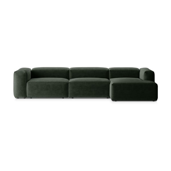 Divano angolare verde (con penisola a destra/con chaise lounge) Bergamo – Cosmopolitan Design