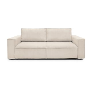 Divano letto in velluto a coste beige 245 cm Nihad - Bobochic Paris