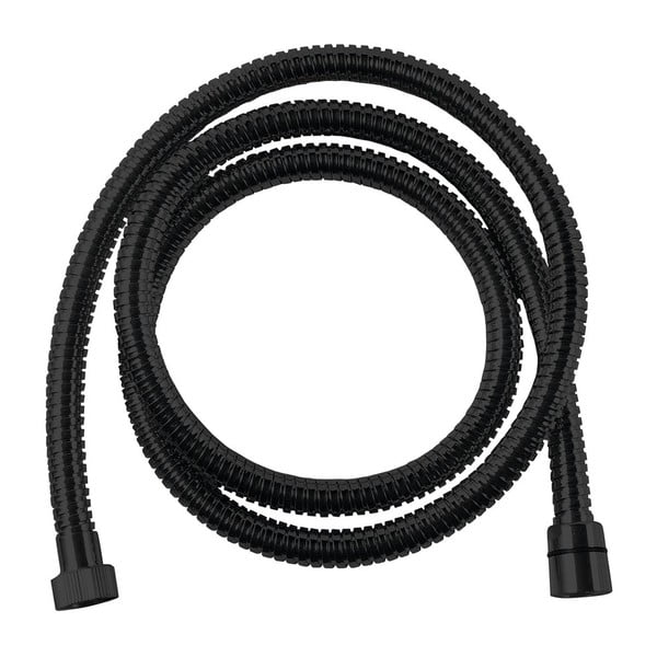 Tubo doccia in acciaio inox nero opaco Powerflex - Sapho-image-1