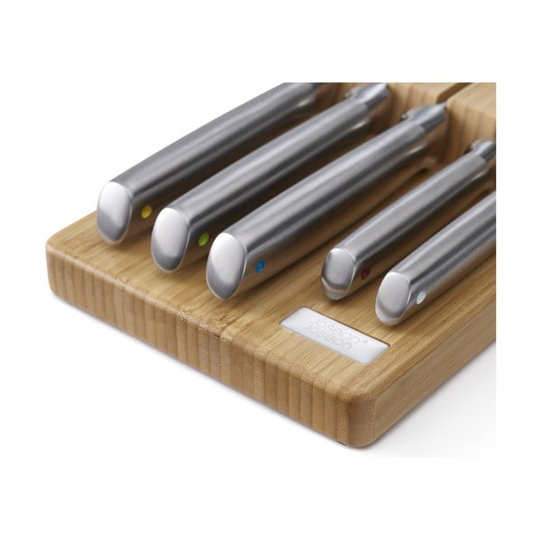 Set di coltelli con lama in acciaio inox e supporto 5 pz Elevate Bamboo – Joseph Joseph-image-3