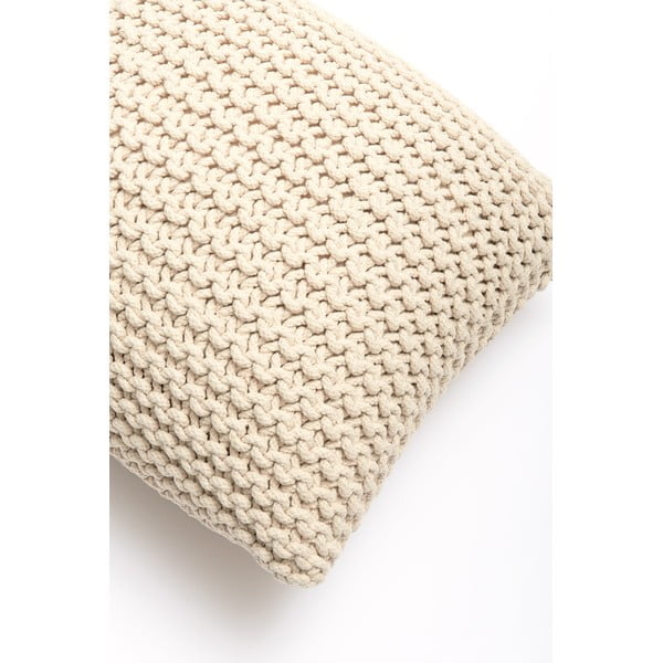 Pouf cuscino in maglia beige - Bonami Essentials-image-2