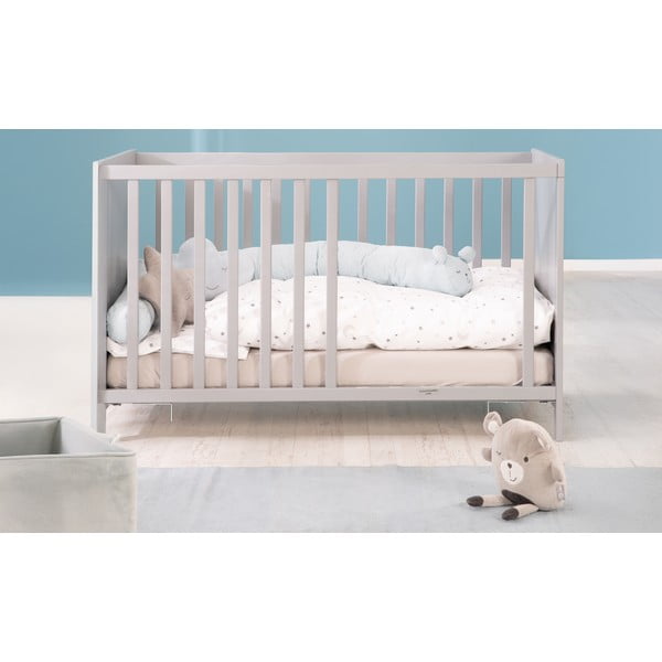 Lettino grigio/grigio tortora 60x120 cm Hamburg – Roba-image-2