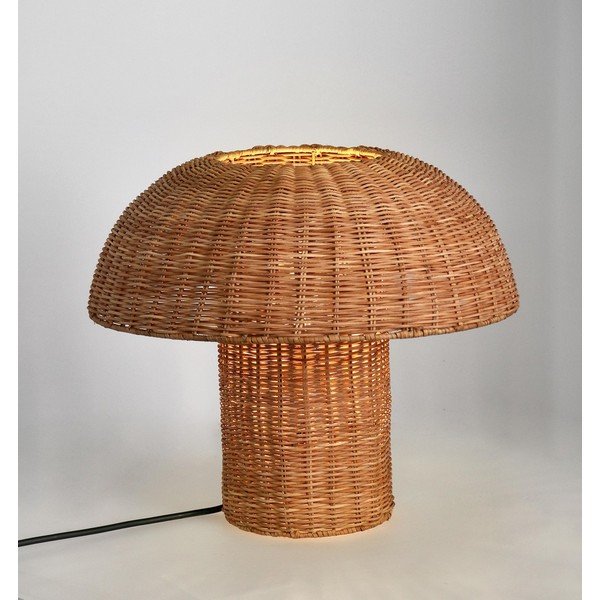 Lampada da tavolo LED di colore naturale in rattan con paralume in rattan (altezza totale 40 cm) Irele – Bizzotto-image-3