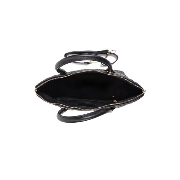Borsa in pelle nera Bloom Nero - Anna Luchini-image-3