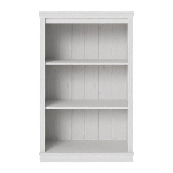 Libreria bianca in pino massiccio 74x118x35 cm Anita – Støraa
