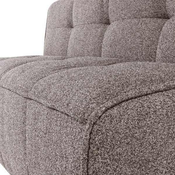 Panchina marrone in imbottito con rivestimento in bouclé Cluster – vtwonen-image-1