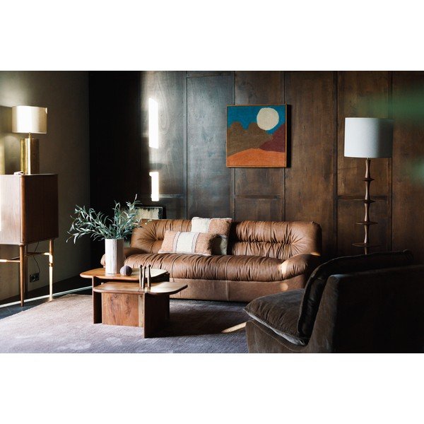 Tavolino da salotto di colore naturale in acacia massiccia 50x75 cm Feller – Dutchbone-image-4