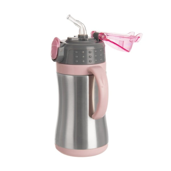 Biberon in acciaio inox rosa chiaro 330 ml - Orion-image-1