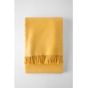 Plaid giallo con basi di cotone, 140 x 180 cm Plain - Euromant
