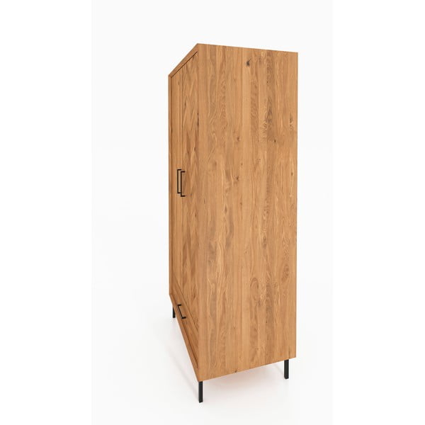 Armadio in legno di quercia di colore naturale 97x196 cm Abies - The Beds-image-3