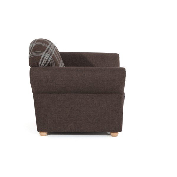 Poltrona a quadri marrone Corona - Max Winzer-image-1