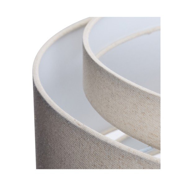 Lampadario color crema in tessuto ø60x48 cm Sable – Hübsch-image-2