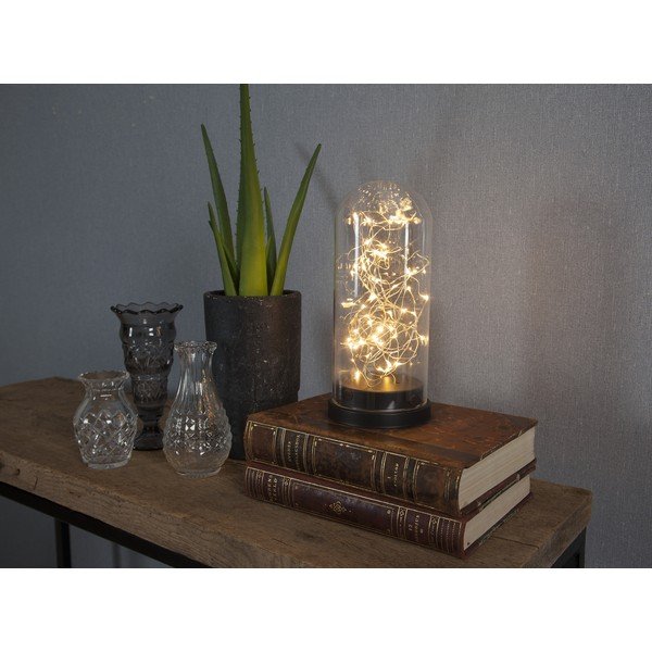 Decorazione a luce LED nera Cupola in vetro, altezza 25 cm - Star Trading-image-3