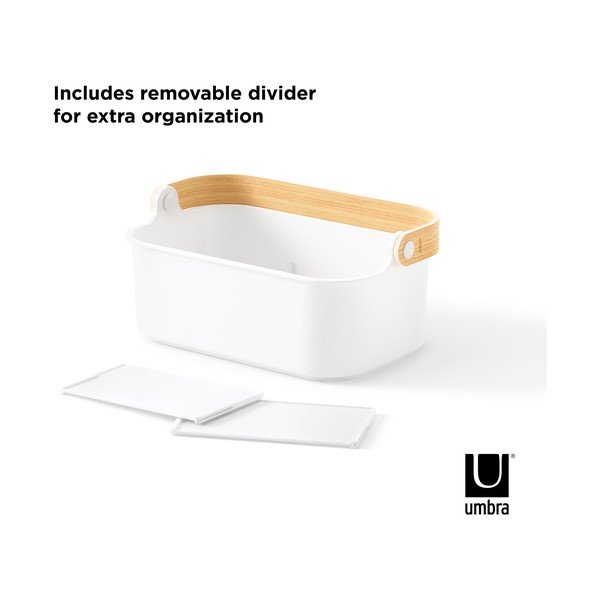 Organizzatore per bagno in plastica bianca Bellwood - Umbra-image-3