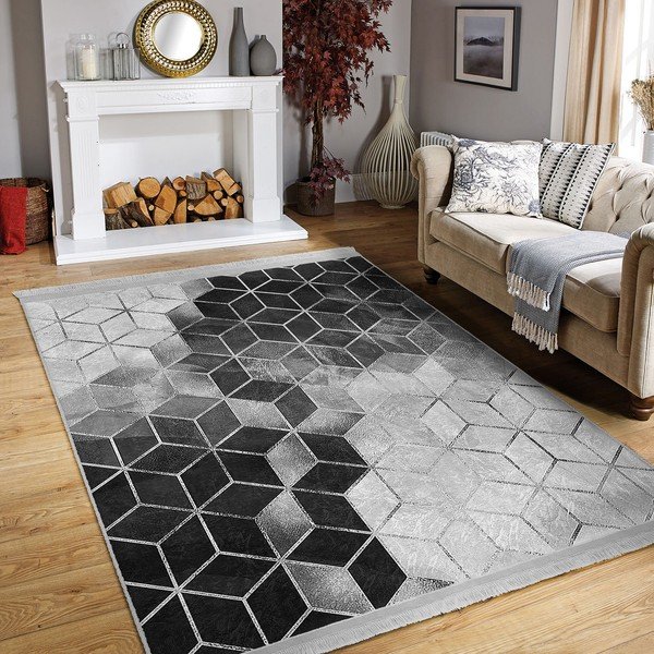 Tappeto grigio 80x150 cm Optic - Mila Home-image-1