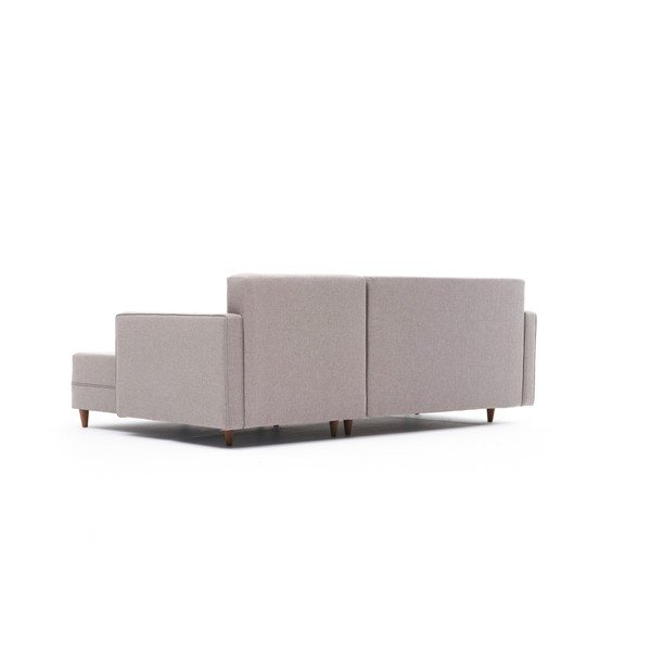 Divano letto angolare beige (angolo destro) Aydam - Balcab Home-image-2
