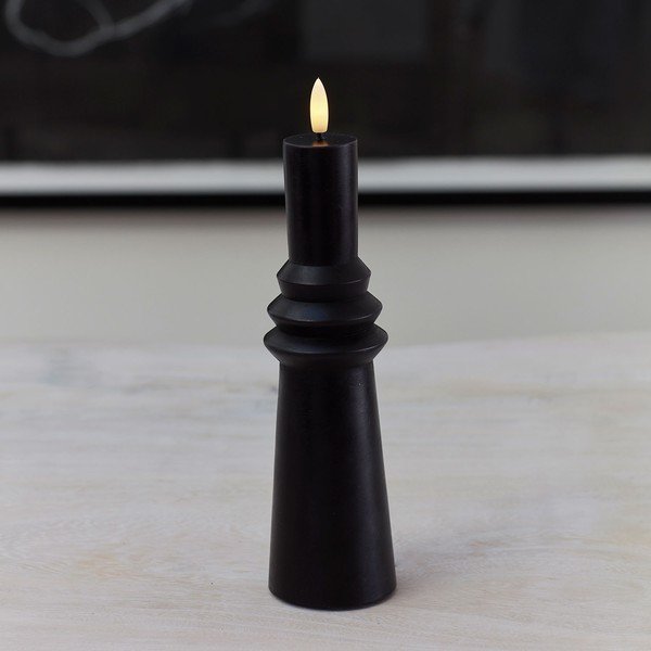Candela a LED con alimentazione a batteria (altezza totale 22 cm) Sille Ringed – Sirius-image-2
