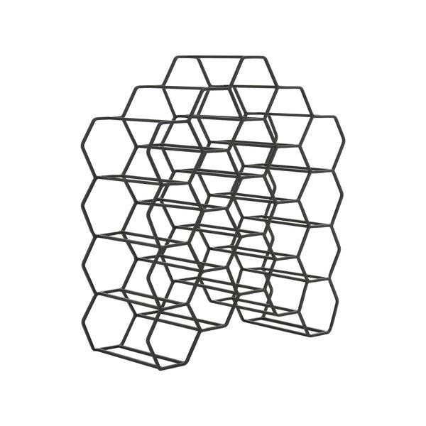 Portabottiglie in metallo nero per 12 bottiglie Salbris - Light & Living-image-2