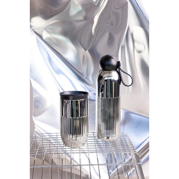 Bottiglia termica argentata in acciaio inox 500 ml Tekla – Sagaform-image-2