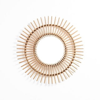 Specchio con cornice in rattan ø 55 cm Rays - Tomasucci