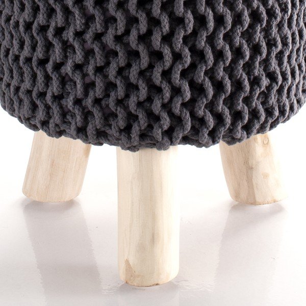 Šedý pletený puf Tomasucci Knit-image-4