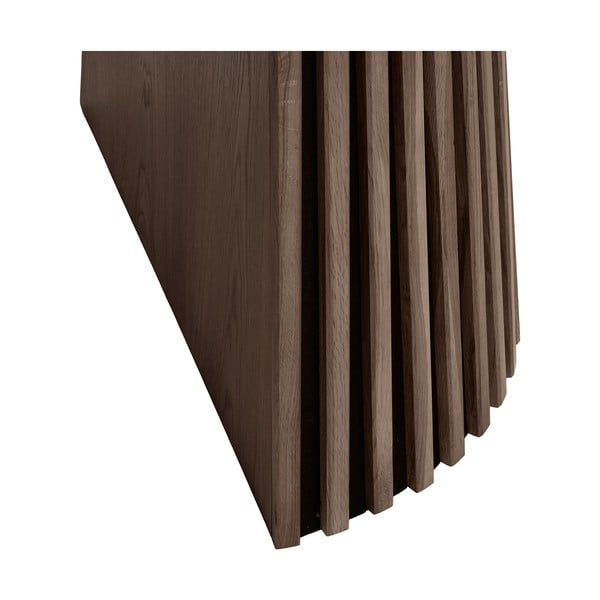 Tavolo da pranzo rotondo allungabile con piano effetto rovere ø 120 cm Osaka - House Nordic-image-4